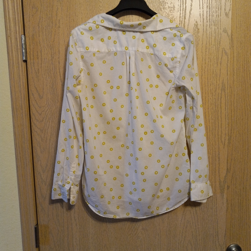 Green and white collared shirt